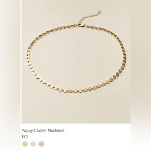 Made by Mary — Poppy Choker Necklace — 14” Gold